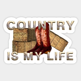 Country is My Life Sticker